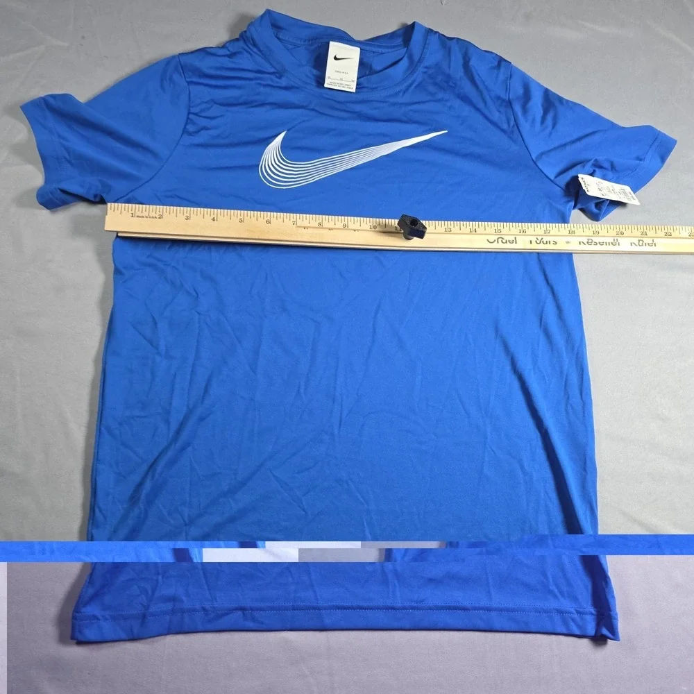 Nike Boys' Dri-Fit HBR Graphic Training Top Blue, X-Large NWT